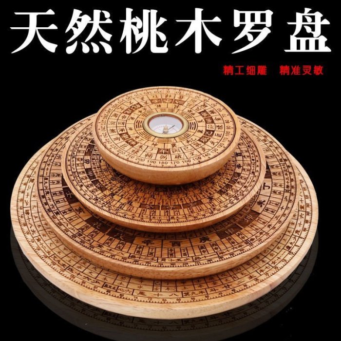 現貨熱銷-羅盤高精度專業風水盤鎮宅招財綜合盤正宗看風水家居擺-默認