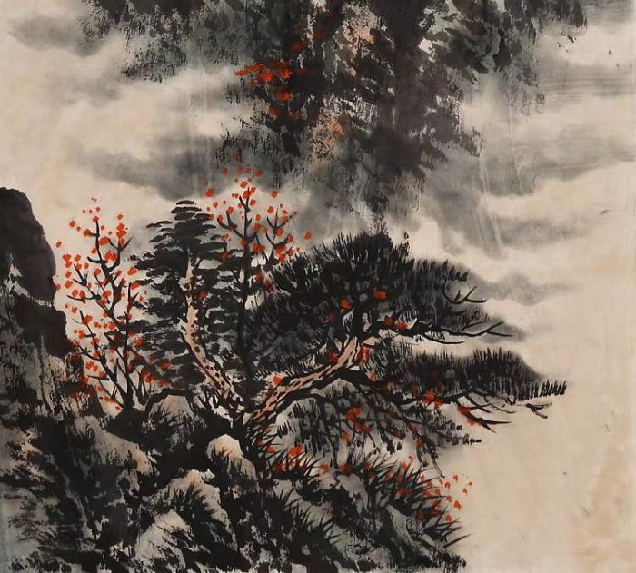 廣東嶺南畫派黎雄才山水字畫| Yahoo拍賣