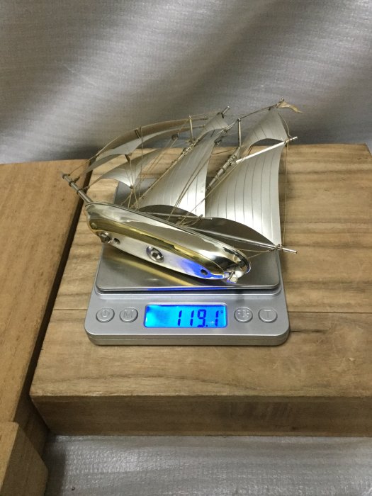 日本武比古STERLING 960 純銀960 帆船製作精細漂亮值得收藏銀製