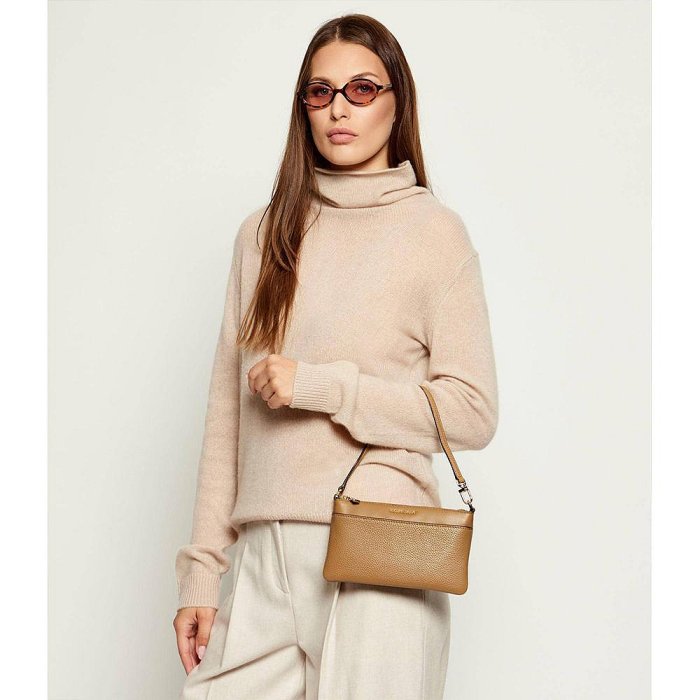 【Michael Kors】 專櫃經典款 Jet Set系列 防刮皮革多功能雙層手拿長夾/手拿包/手機包/手機長夾/MK長夾
