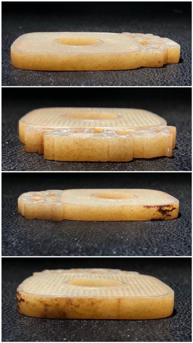 古美術 佩玉はいぎょく 中国骨董白翡翠 唐草鳳凰文地透かし容