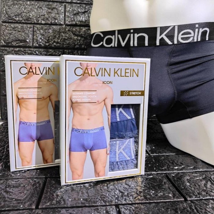 (PSM街頭潮流選)現貨 CALVIN KLEIN 正品公司貨 頂級冰絲涼感男四角內褲3入組