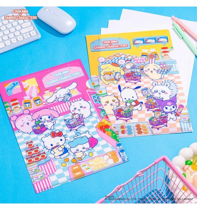 ＊日式雜貨館＊日本限定 吉伊卡哇聯名三麗鷗 系列周邊 三麗鷗聯名吉伊卡哇 造型斜背包 掛飾 吊飾 玩偶 期間限定 資料夾