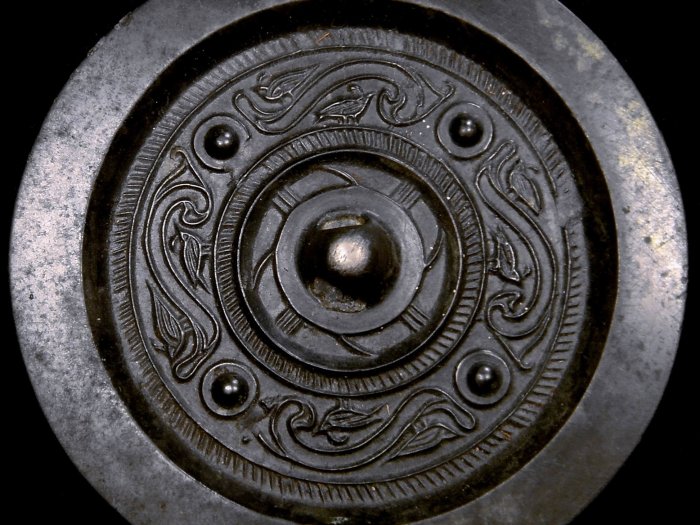 保真』老玉市場-漢代四乳夔龍紋老銅鏡| Yahoo拍賣