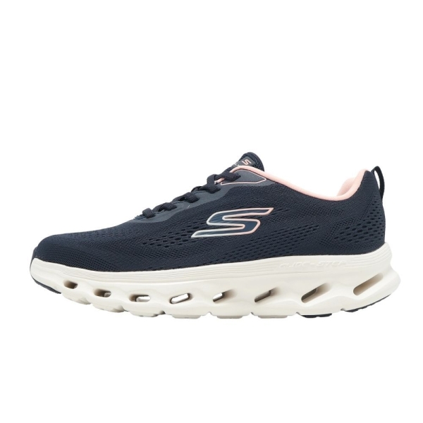 SKECHERS Go Walk Glide-Step 2.0 女 健走鞋 緩衝 寬楦 藍 免綁 125145WNVPK
