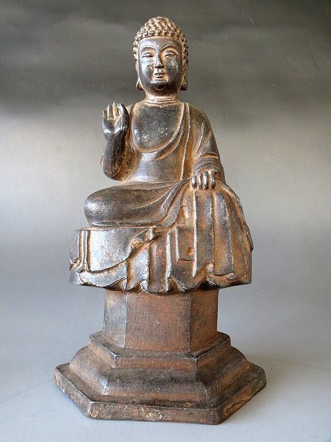 金王記拍寶網】(常5) H700 中國古代佛像銅雕釋迦牟尼佛一尊罕見稀少