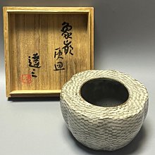 日本帶回，人間國寶島岡達三，象嵌灰皿，全品原盒， 舊藏古玩收藏二手