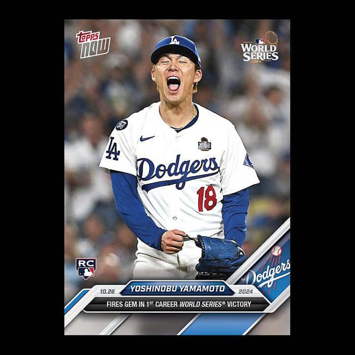 現貨]Yoshinobu Yamamoto 山本由伸RC- 2024 MLB TOPPS 869,大聯盟世界 