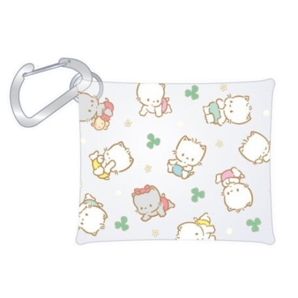 小禮堂 喵喵家族 PVC扣式收納包 (滿版款)