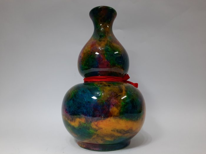 一品家專賣店** 七彩玉花蓮七彩玉花瓶七彩玉葫蘆#337 | Yahoo拍賣