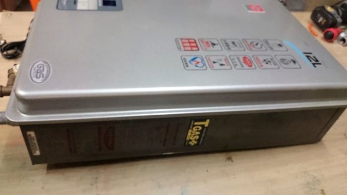 二手良品櫻花12L數位恆溫強制排氣熱水器