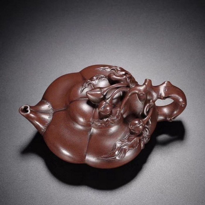 精品壽桃名家汪寅仙落款純手工製紫砂壺原礦朱泥家用收藏茶具| Yahoo拍賣