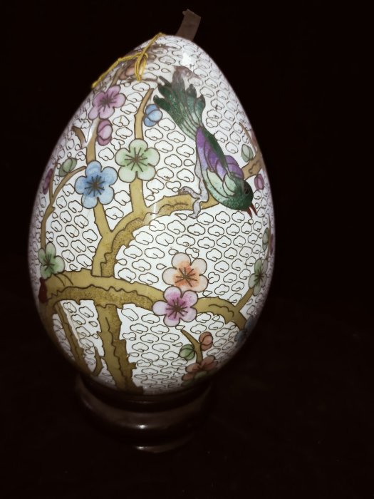 E0203_1 景泰藍蛋景泰藍銅胎掐絲琺瑯蛋(大) 長14cm寬14cm高20cm