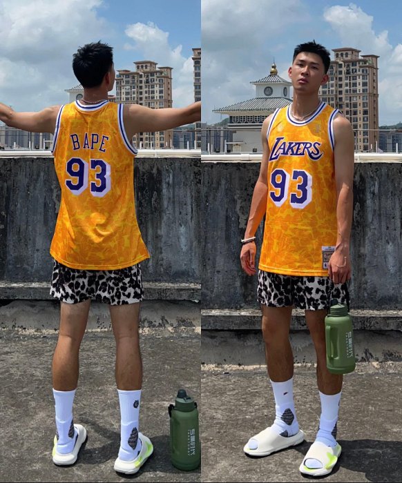 A・BATHING APE Lakers バスケウェア セットアップ A Bathing Ape - BAPE x Mitchell & Ness Los Angeles Lakers