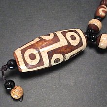 海中天]~西藏火供龍紋(七眼天珠)項鍊-聚財.避邪.保平安.防小人(A01)~低