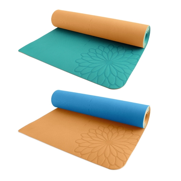 [174]EASYOGA 環保TPE雙色瑜珈墊(183x61cm)附帆布收納袋 YME105
