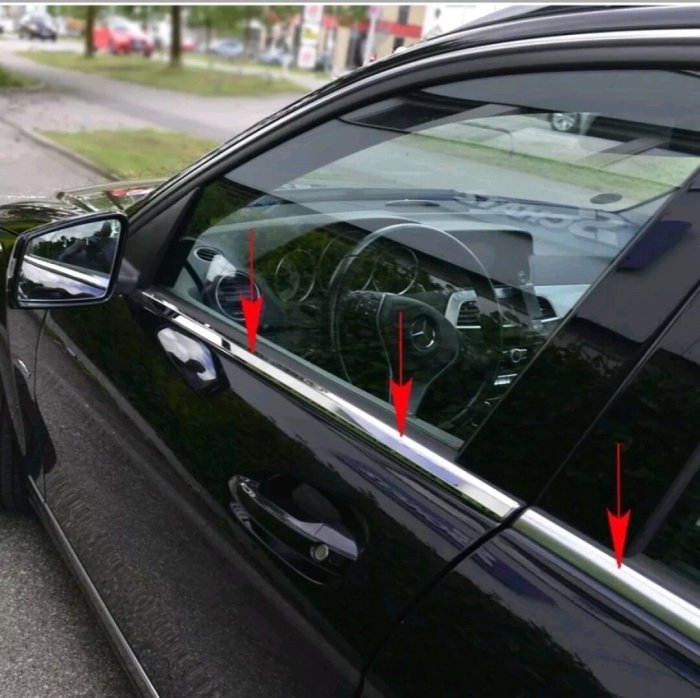 賓士BENZ W211 E-class 車窗外水切 車窗飾條