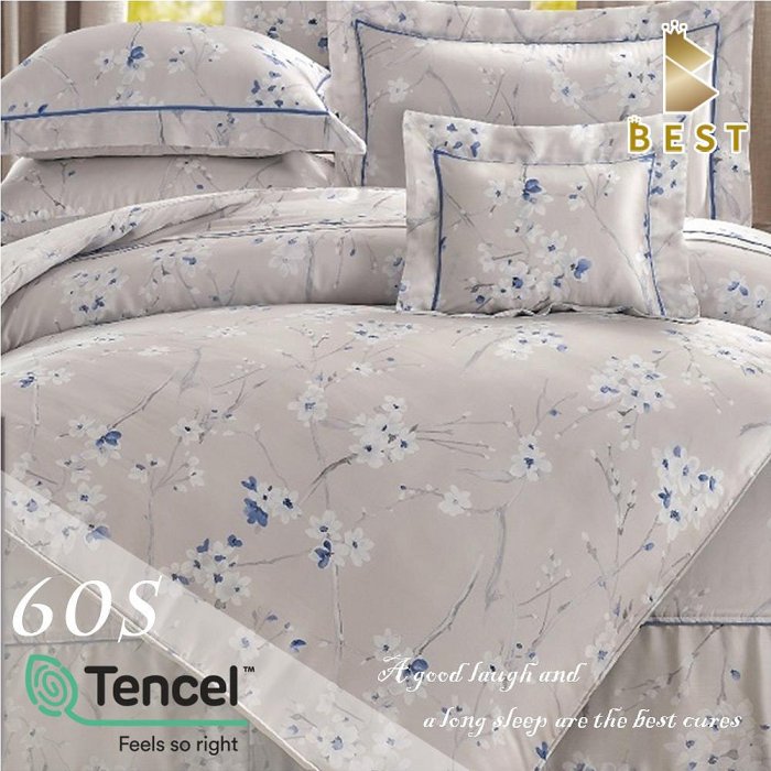 【BEST寢飾】60支100%天絲兩用被床包組 麗貝卡 雙人 加大 特大 TENCEL 天絲 床包 床罩