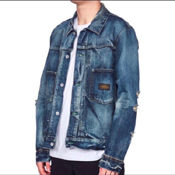 Neighborhood savage stockman jacket 19ss 刷色破壞牛仔外套單寧夾克