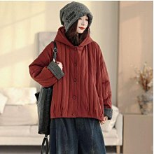 【木棉衣】古菱格棉加厚保暖帽棉外套-1122