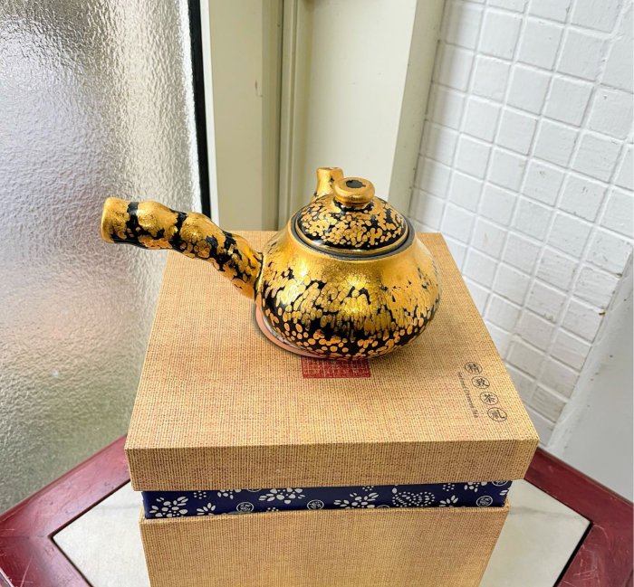純金999鎏金（油滴）日式茶壺（台灣工藝師製） | Yahoo拍賣
