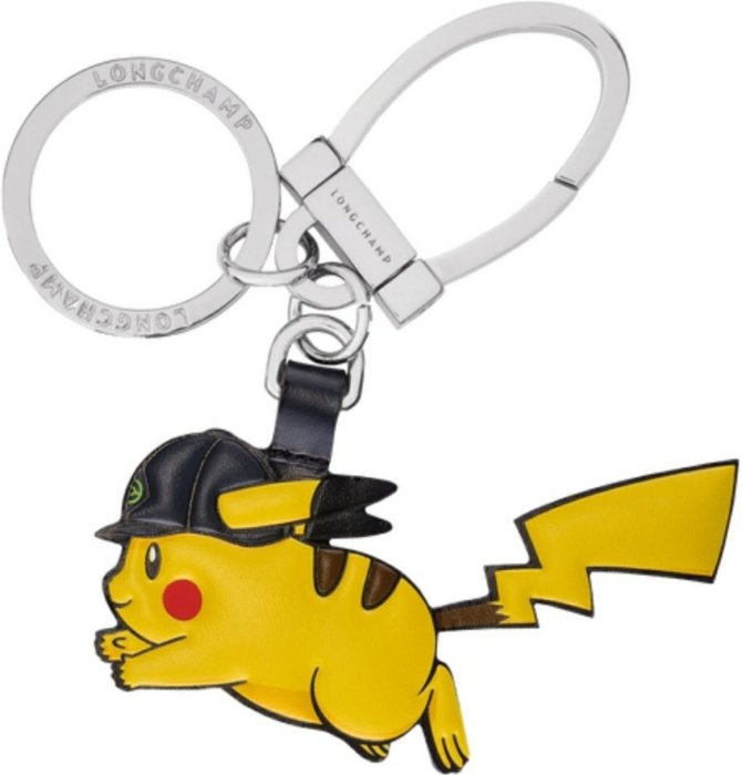 Longchamp x Pokemon 寶可夢聯名Pikachu 皮卡丘鑰匙圈斜揹袋腰包肩揹袋