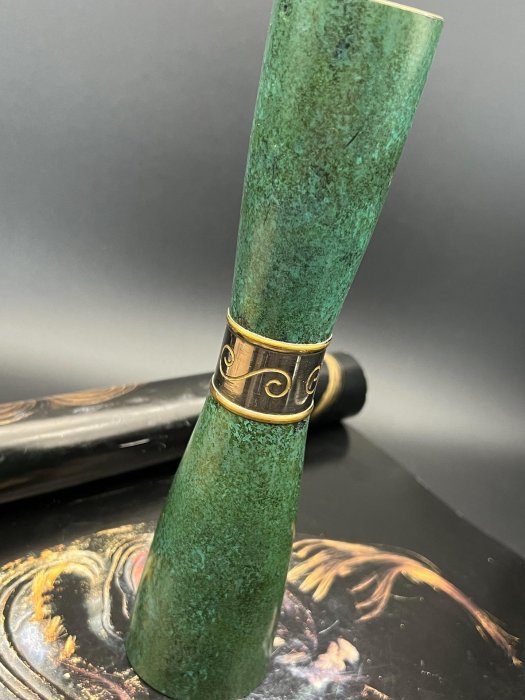 嚴選日本高岡銅花器，花生花入筒形茶道專用器皿，適用池坊草月流等各大