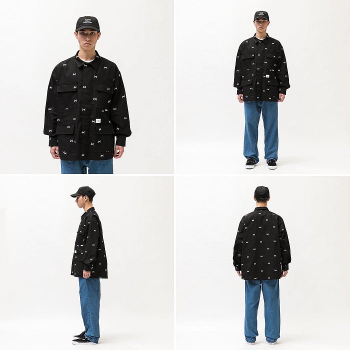 WTAPS JUNGLE 01 LS COTTON OXFORD TEXTILE 骨頭襯衫黑色L號| Yahoo拍賣