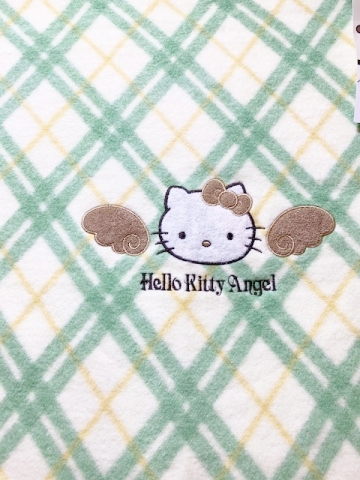 【震撼精品百貨】Hello Kitty 凱蒂貓~三麗鷗 KITTY日本保暖毛毯/被子(雙人)-方格天使綠#05306