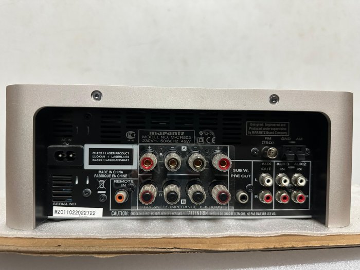 Marantz M-CR502 迷你CD收音擴大機床頭音響附原廠遙控器支援USB 雙組