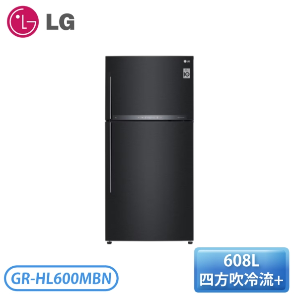 LG 樂金 608L WiFi 變頻雙門冰箱 夜墨黑 GR-HL600MBN