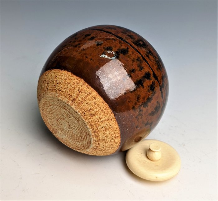 茶道具　古瀬戸　加藤藤山作　文琳茶入　仕覆付　共箱　V　8857 道具 ] - 道具 藤山造 古瀬戸文琳茶入 □z | ネットショップ圭