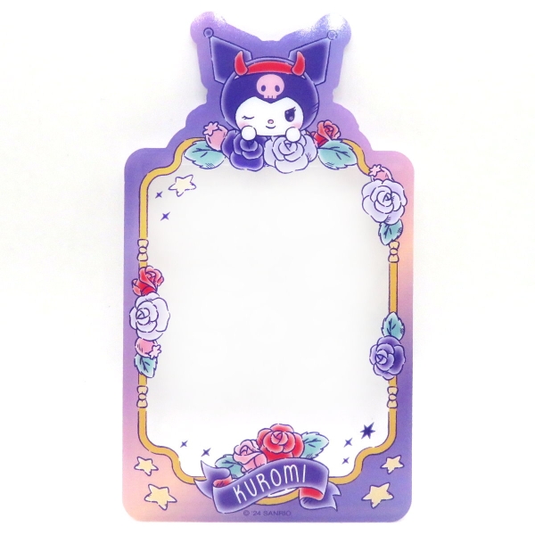 asdfkitty*三麗鷗家族 天使與惡魔 卡片收藏套 卡套 相框-庫洛米惡魔-日本正版商品