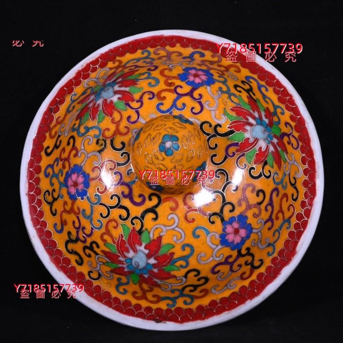 大明宣德年制掐絲琺瑯彩花卉魚紋蓋罐，高40×35厘米??13385A011820