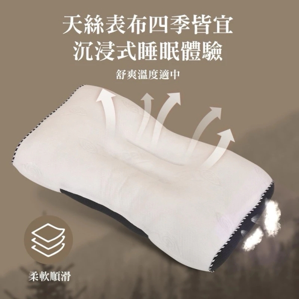 護頸枕枕頭止鼾符合人體工學止鼾枕人體工學枕頭天絲檜木護頸枕【老婆