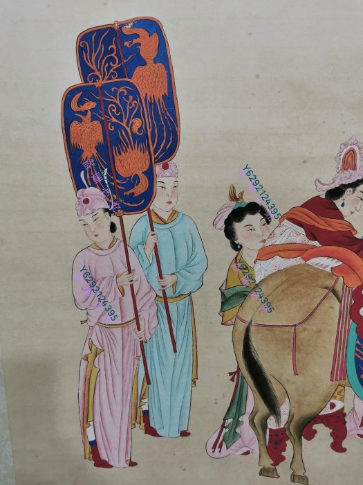 N-76 張大千，紙馬圖84x49 | Yahoo拍賣