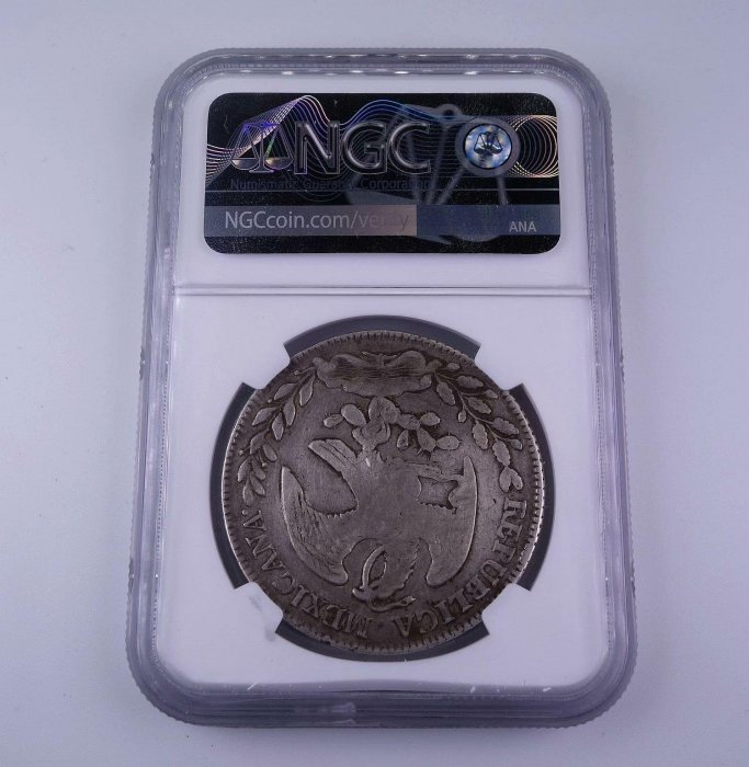墨西哥1877年8R花邊鷹洋ZS JS NGCCFD H0095 世界古錢幣嚴選收藏推薦