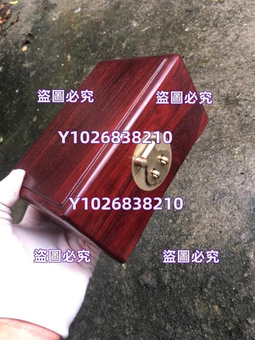 #粉絲#精品全獨板保真印度小葉紫檀沉水老紅木首飾盒收納箱人儲物盒防腐防潮 木料 擺件 文玩 二手【洛陽虎二店】1530