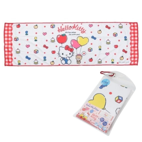 【震撼精品百貨】Hello Kitty 凱蒂貓~日本SANRIO三麗鷗 KITTY涼感長巾 長毛巾(30X90CM)*09842