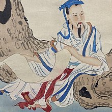 op-77 畫家：張大千四尺中堂畫人物畫手繪畫畫工精細。材質：宣紙2 加