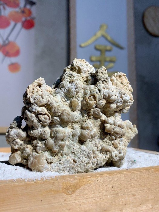 嚴選天然鐘乳石擺件，復古山形搭配石獅子象形，fits空間裝飾推薦鐘乳石
