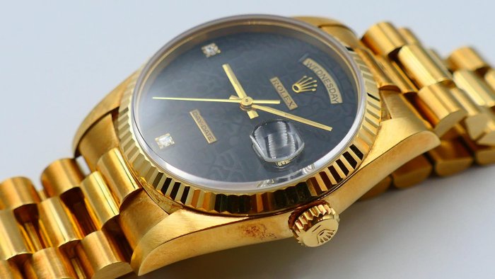 【單售面盤】ROLEX勞力士極罕見原裝黑色紀念面（6,9方鑽）18038 18238 118238 等都可用