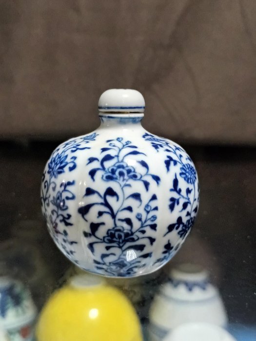 明德園～玉春堂鼻煙壺青花葵辦圓形| Yahoo拍賣