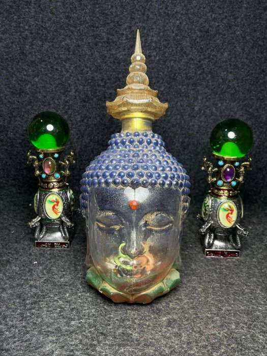 古寺收藏水晶舍利塔風水擺件套裝舍利子，梵語śarīra，一譯“設利羅”“室