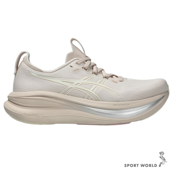 Asics 亞瑟士 慢跑鞋 女鞋 緩衝 GEL-NIMBUS 28 米【運動世界】1012B899-250