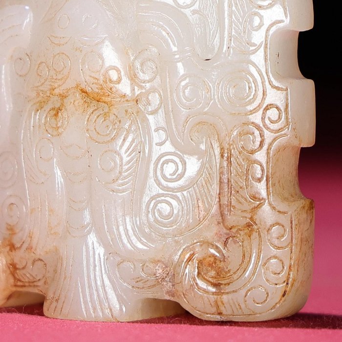 貴重品 本物和田白玉 土沁 明代 透彫り☆福禄双全☆虎鹿紋☆玉佩 根付 縁起物 臻品旧藏，和田白玉双虎纹佩包浆厚重，沁色入骨，工艺精湛，犀利民藏绝
