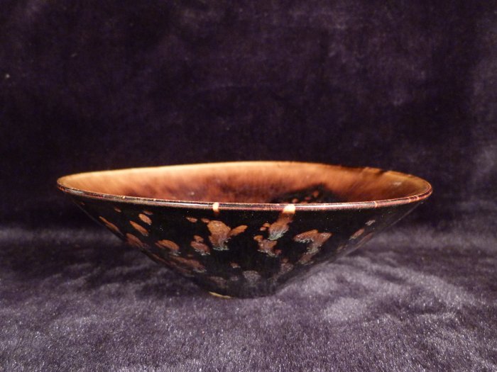 古玩軒~吉州窯.吉州窯茶盞.古陶茶碗.鳳紋黑釉茶盞(非鷓鴣斑茶盏.蛋殼杯