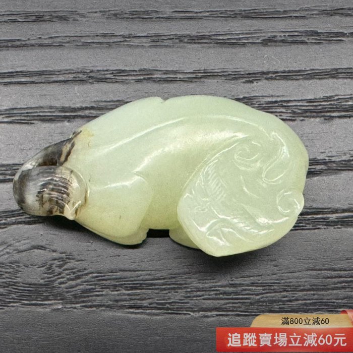 和田玉瑞獸貔貅把件文持文玩古玉古董肥臀闊背貔貅瑞獸財源廣進，財古玩