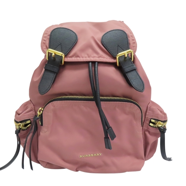 BURBERRY 巴寶莉 後背包 粉色 尼龍 帆布 【二手名牌BRAND OFF】