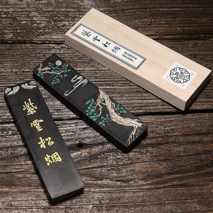 快樂商購~正宗屯溪胡開文/紫雲鬆煙/古法鬆煙墨徽墨文房四寶墨條錠售價1